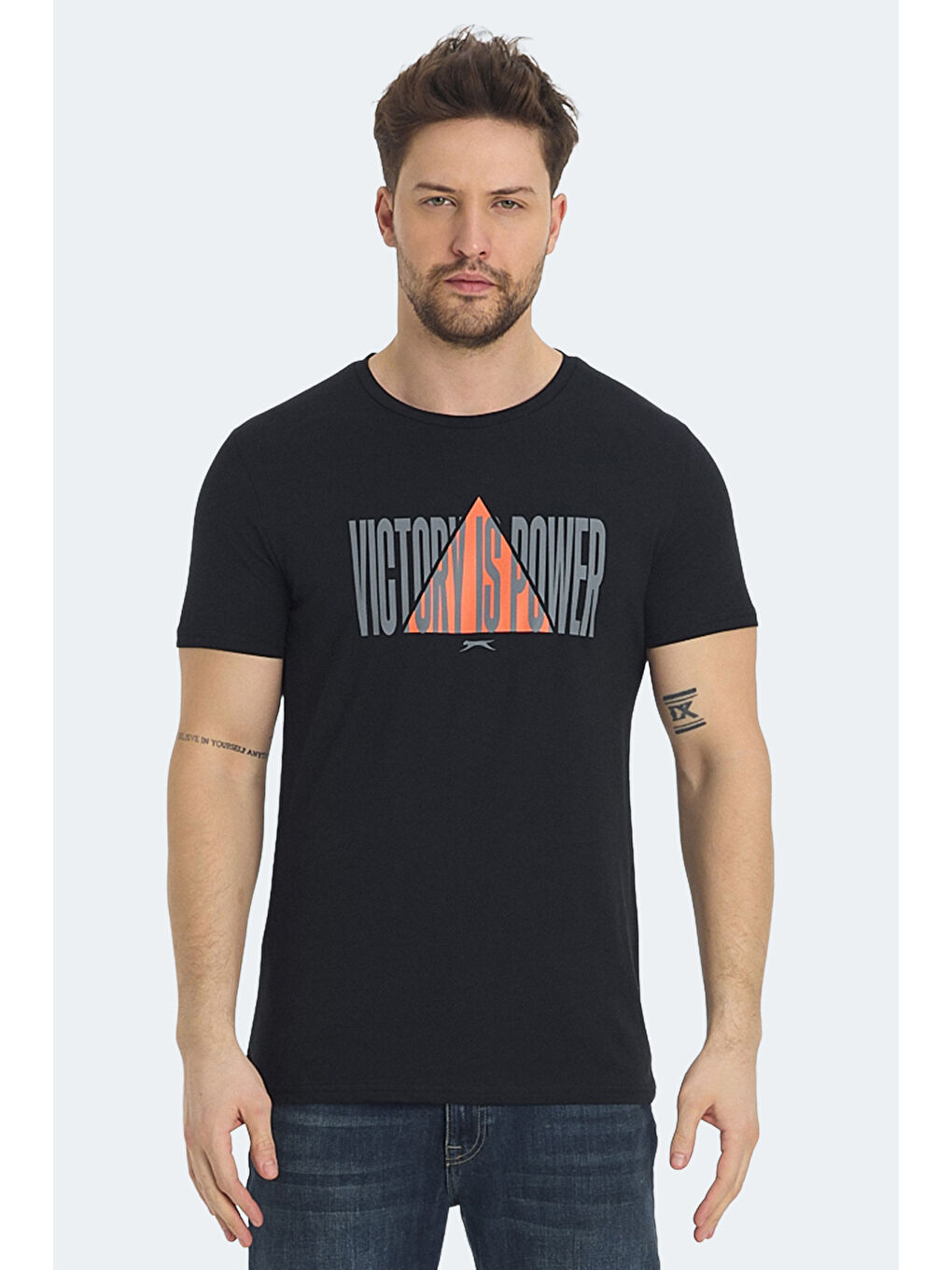 RAVID IN Erkek Siyah Tişört-5