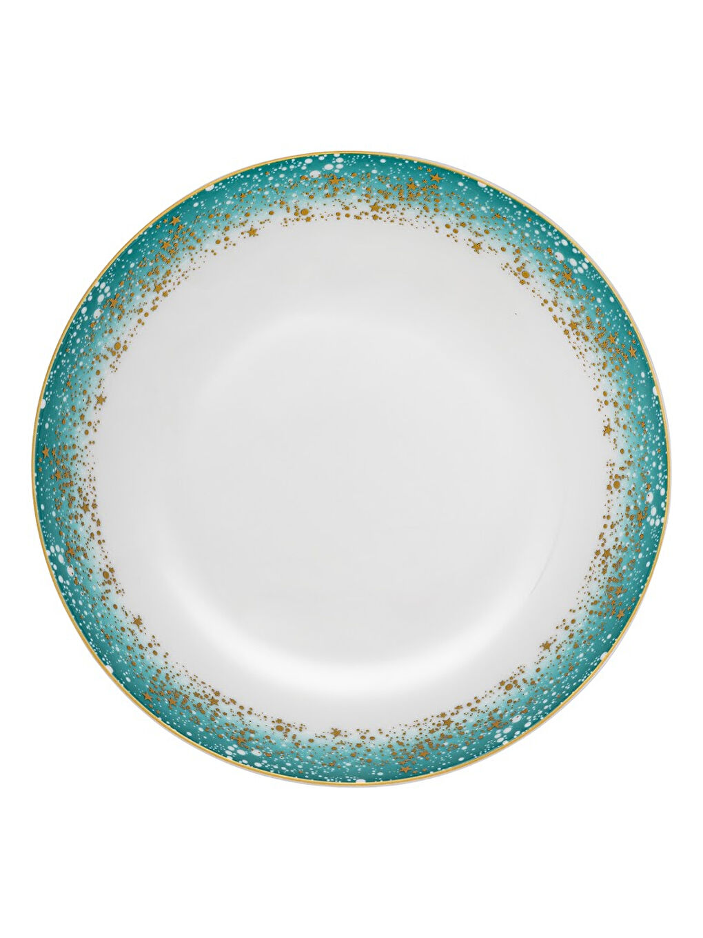 Beyaz Starlight Fine Bone New Year Yılbaşı Çukur Tabak 22 cm-5