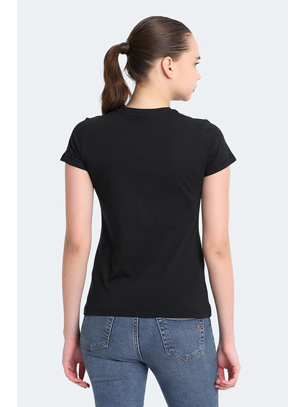 RETO Kadın Siyah Tişört-1