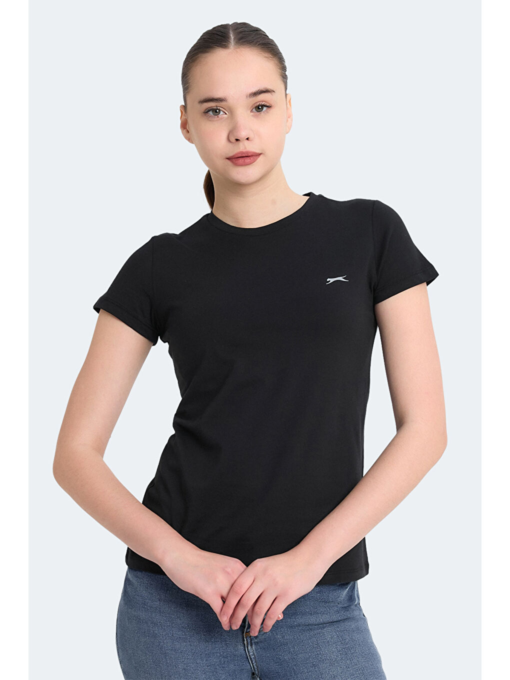 RETO Kadın Siyah Tişört-5