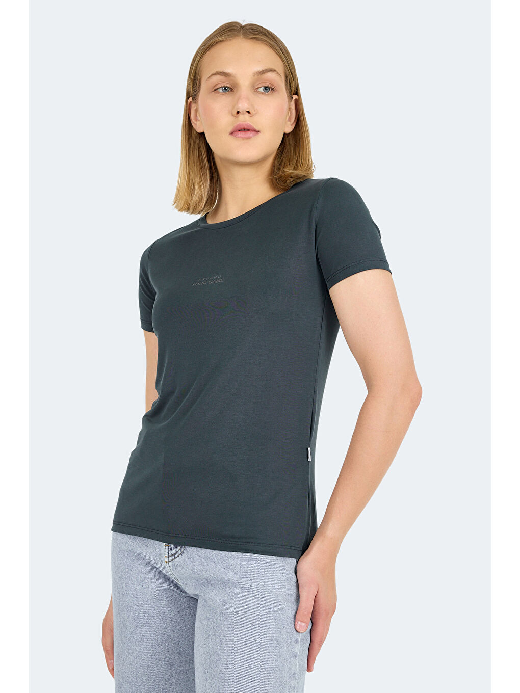 PAYTONS Kadın Antrasit Tişört-2