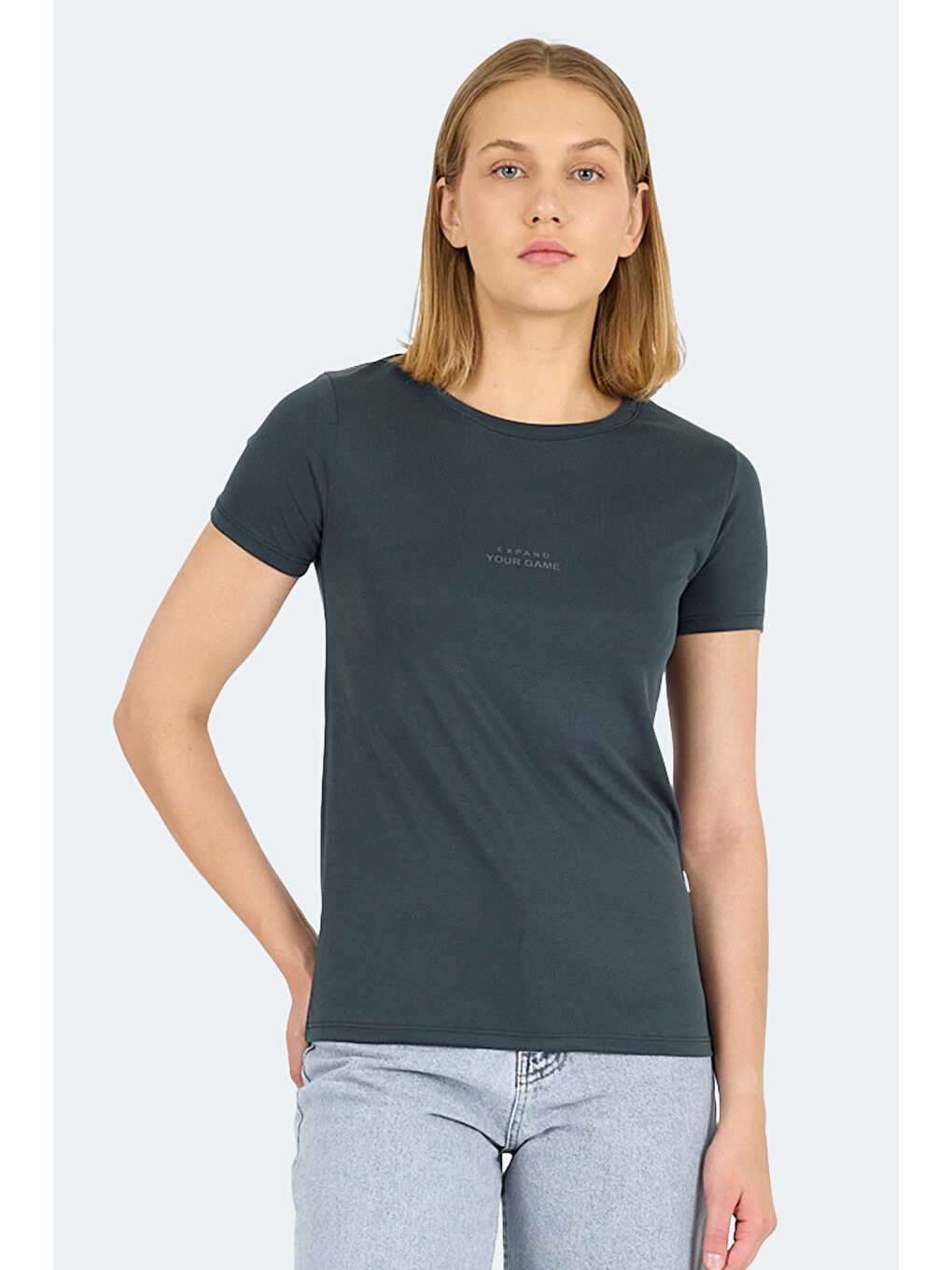 PAYTONS Kadın Antrasit Tişört-3