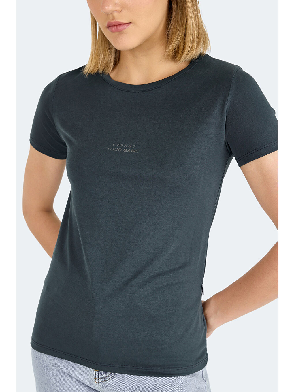 PAYTONS Kadın Antrasit Tişört-5