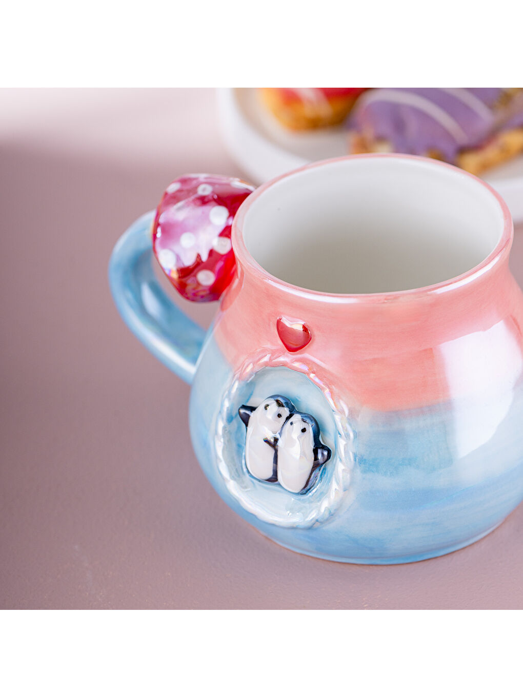 Mavi Penguen Kupa 400 ML Pembe-4