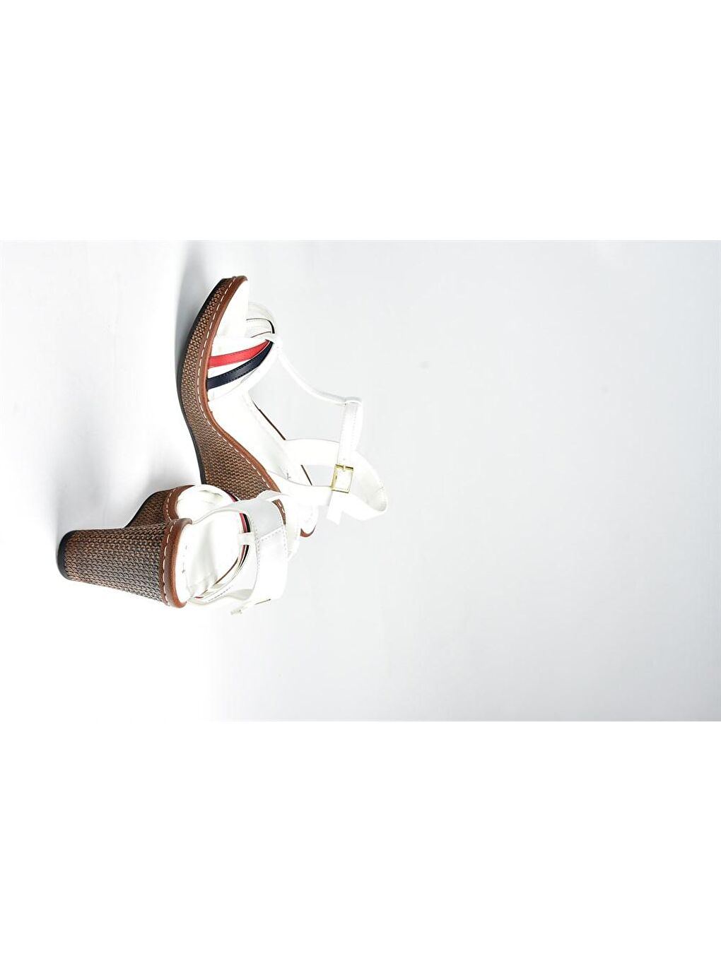 K674041109 Beyaz/Kırmızı/Laci Dolgu Taban Kadın Ayakkabı-3