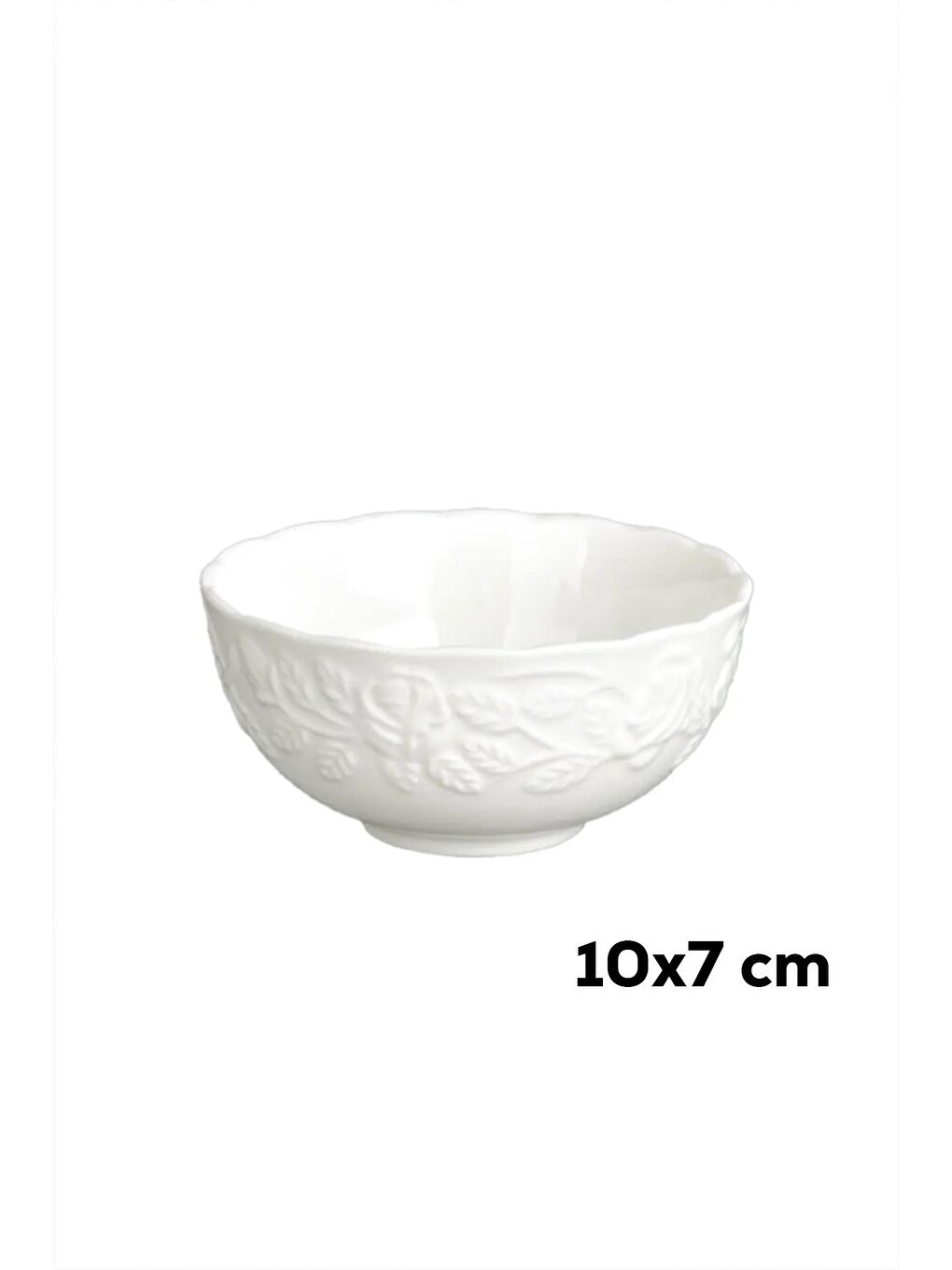 Beyaz THN18908 Rose 6'lı Porselen Kase Seti 10 cm - 6 Parça Porselen Çerezlik Seti-2