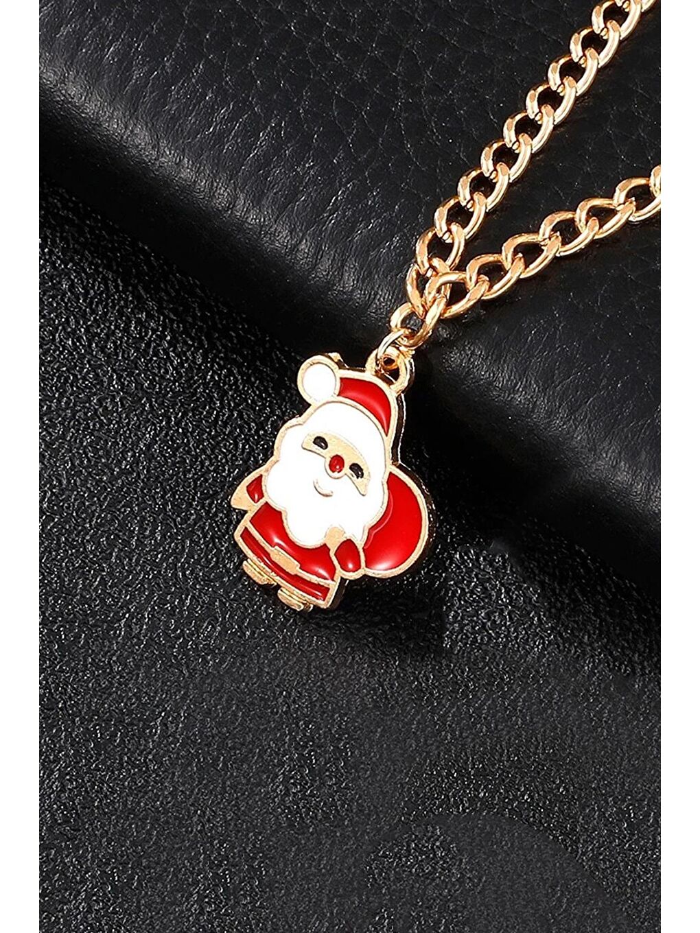 New Obsessions Sarı Yılbaşı Kolye Noel Baba Charm Sallantılı Kolye