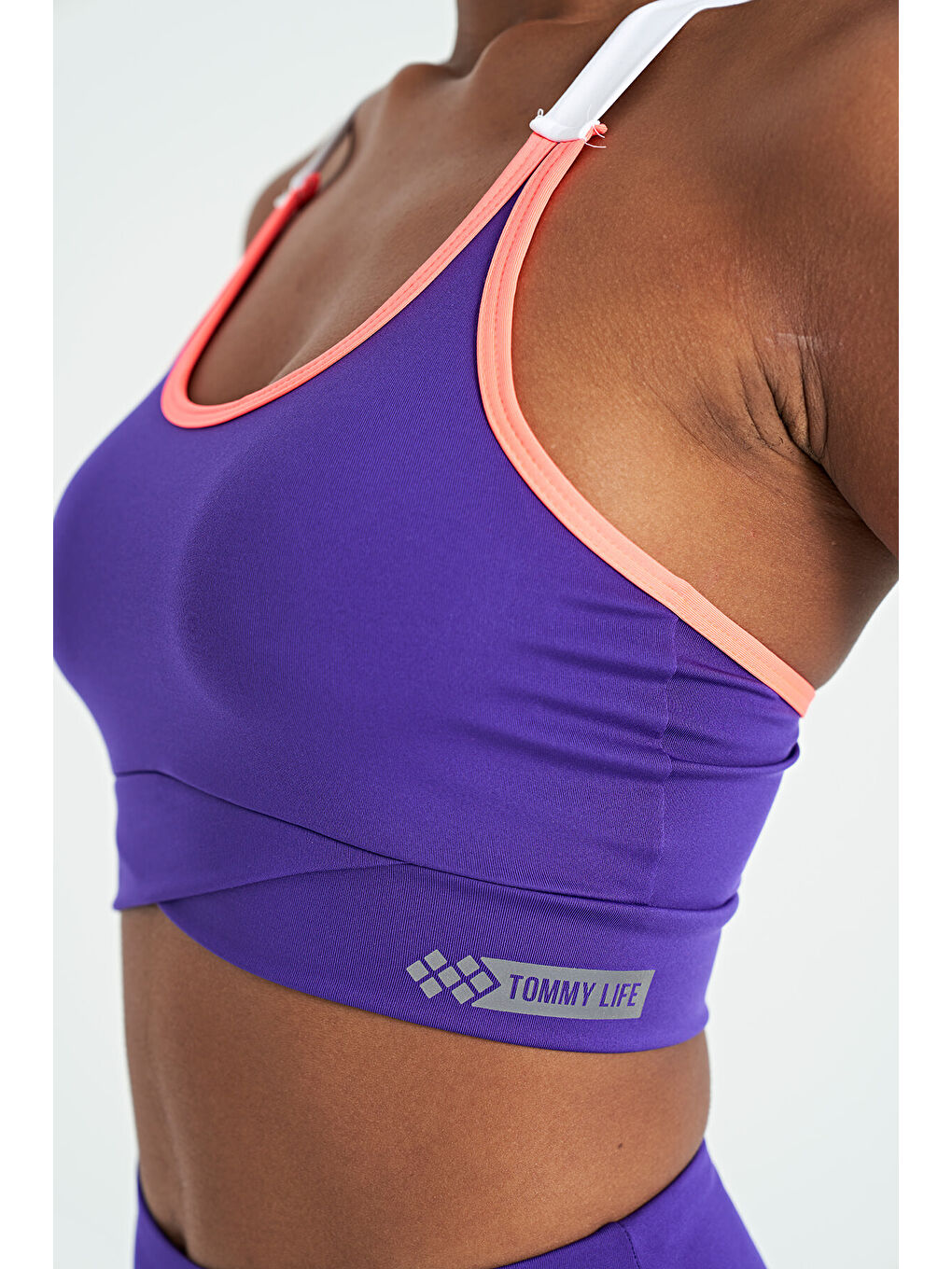 Koyu Mor Sırt Detaylı Askılı Dar Kalıp Kadın Büstiyer - 97254-8