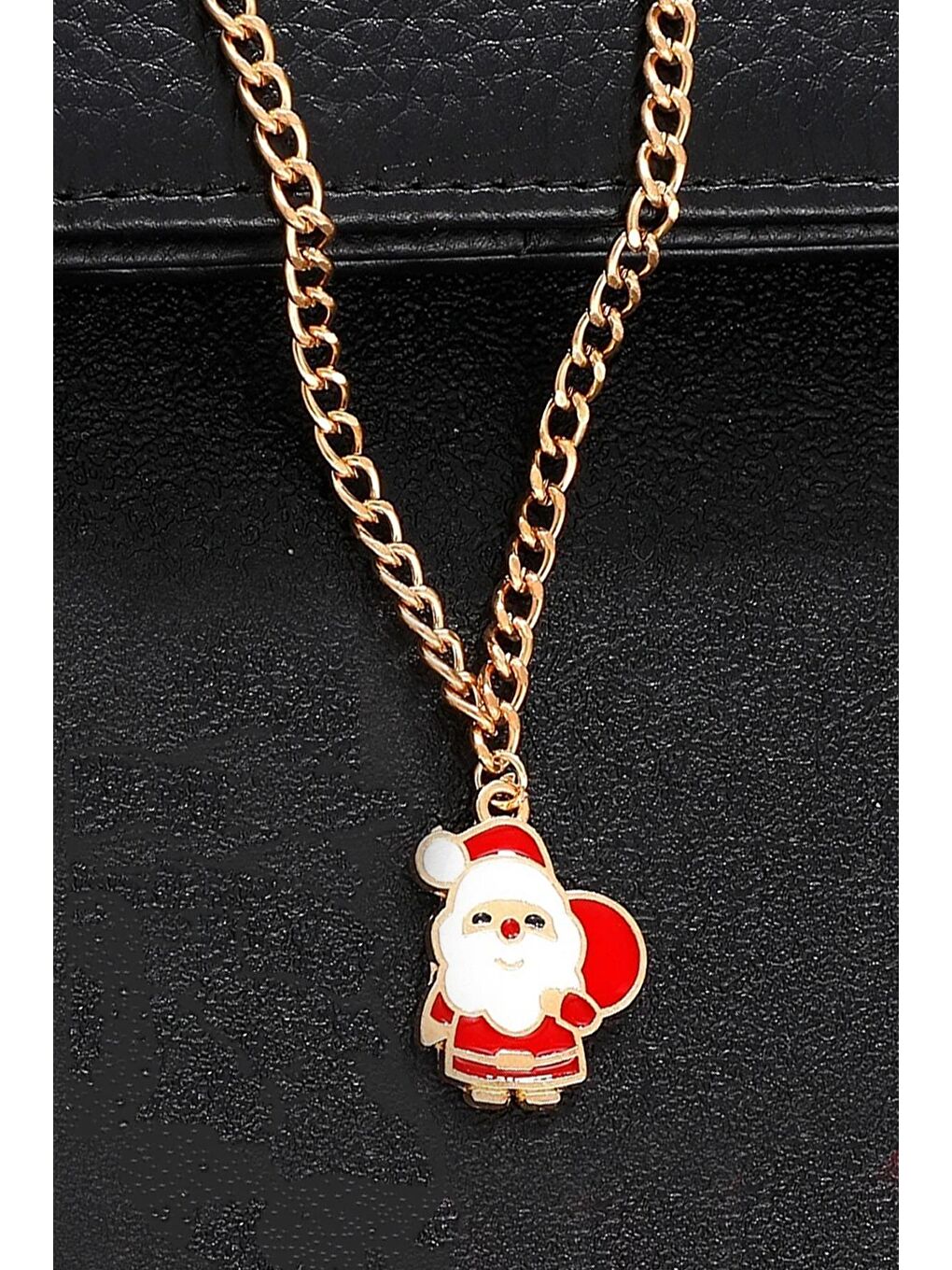 New Obsessions Sarı Yılbaşı Kolye Noel Baba Charm Sallantılı Kolye - 2