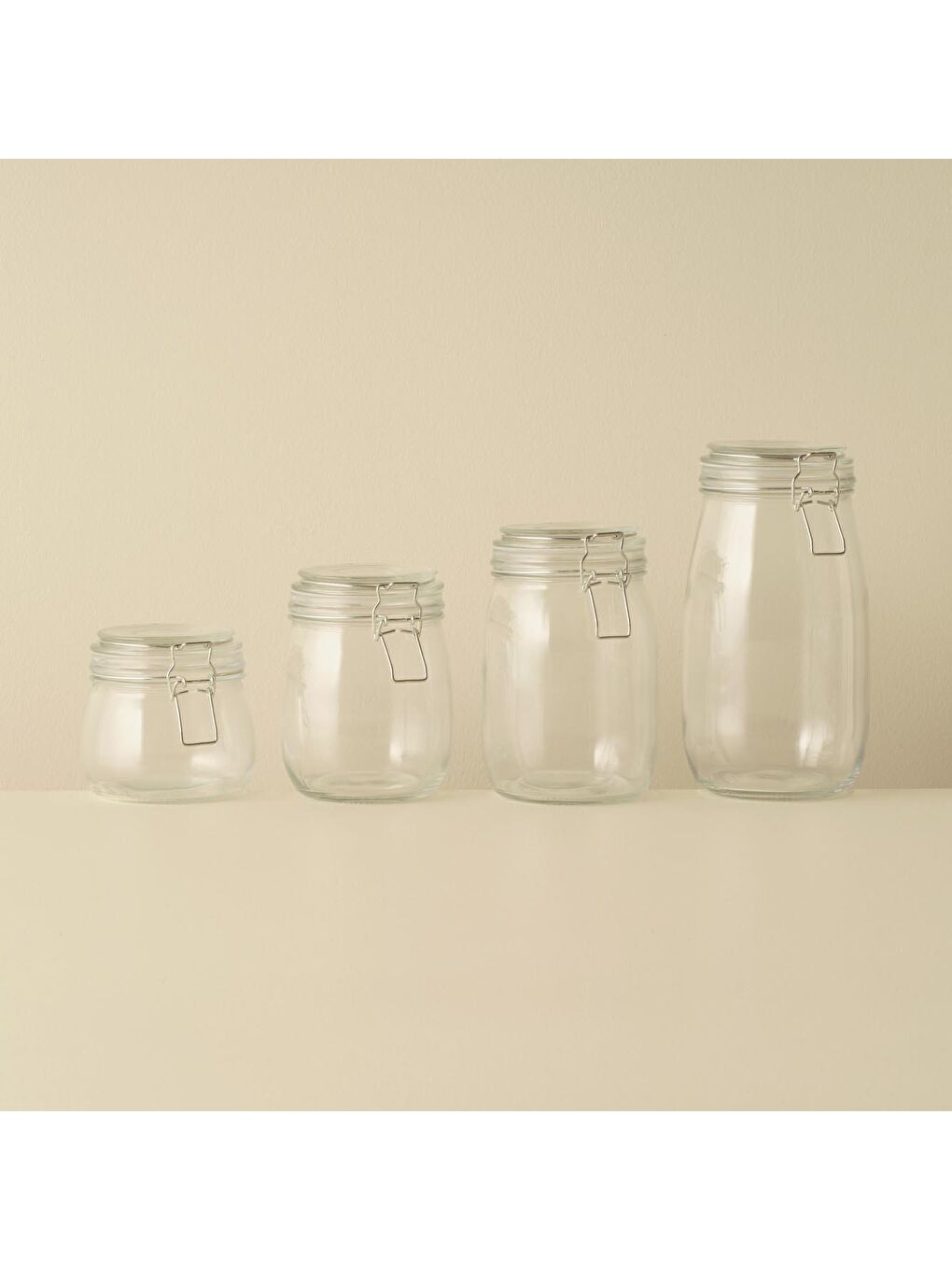 Bej Elsa 4'lü Kavanoz Seti