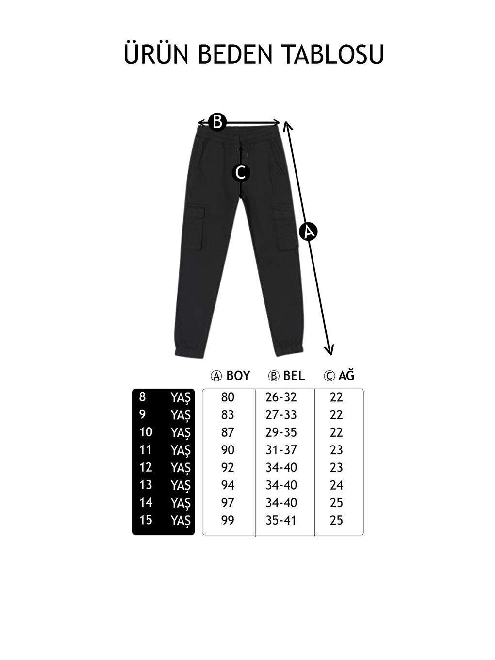 Haki Erkek Çocuk Kargo Cepli Pantolon Kanvas Kumaş 8-15 Yaş-2