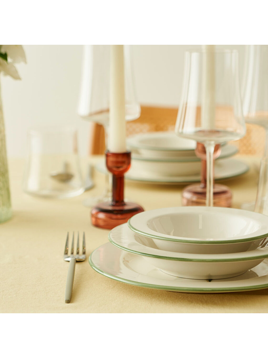 Karışık Garden Stoneware 12 Parça 4 Kişilik Yemek Takımı Mix-3