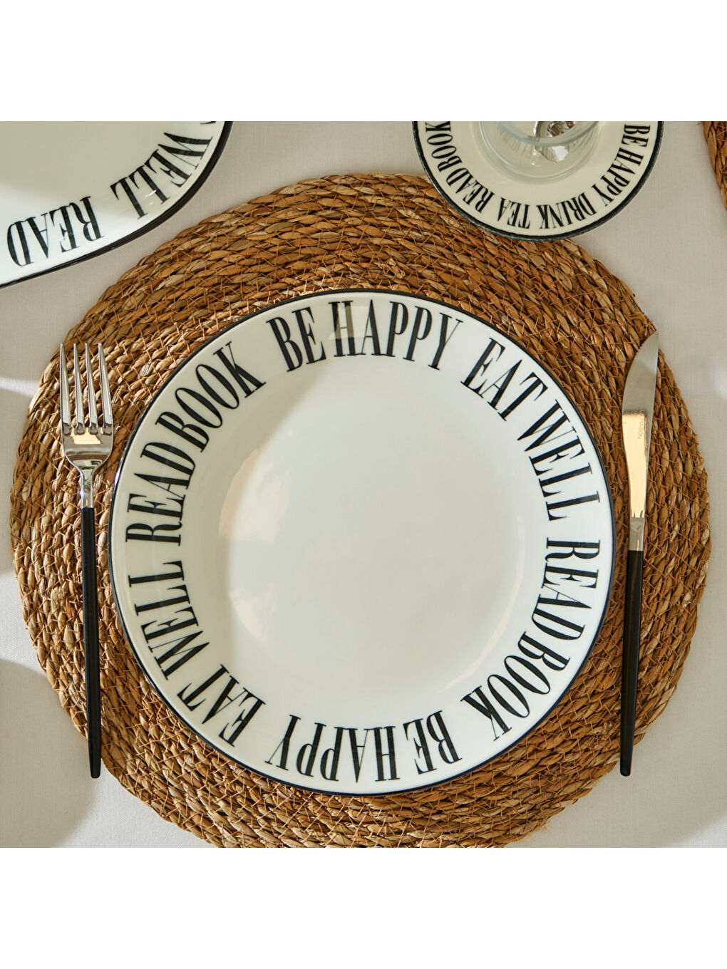 Book Lovers Porselen 26 Parça Kahvaltı Takımı Siyah-3