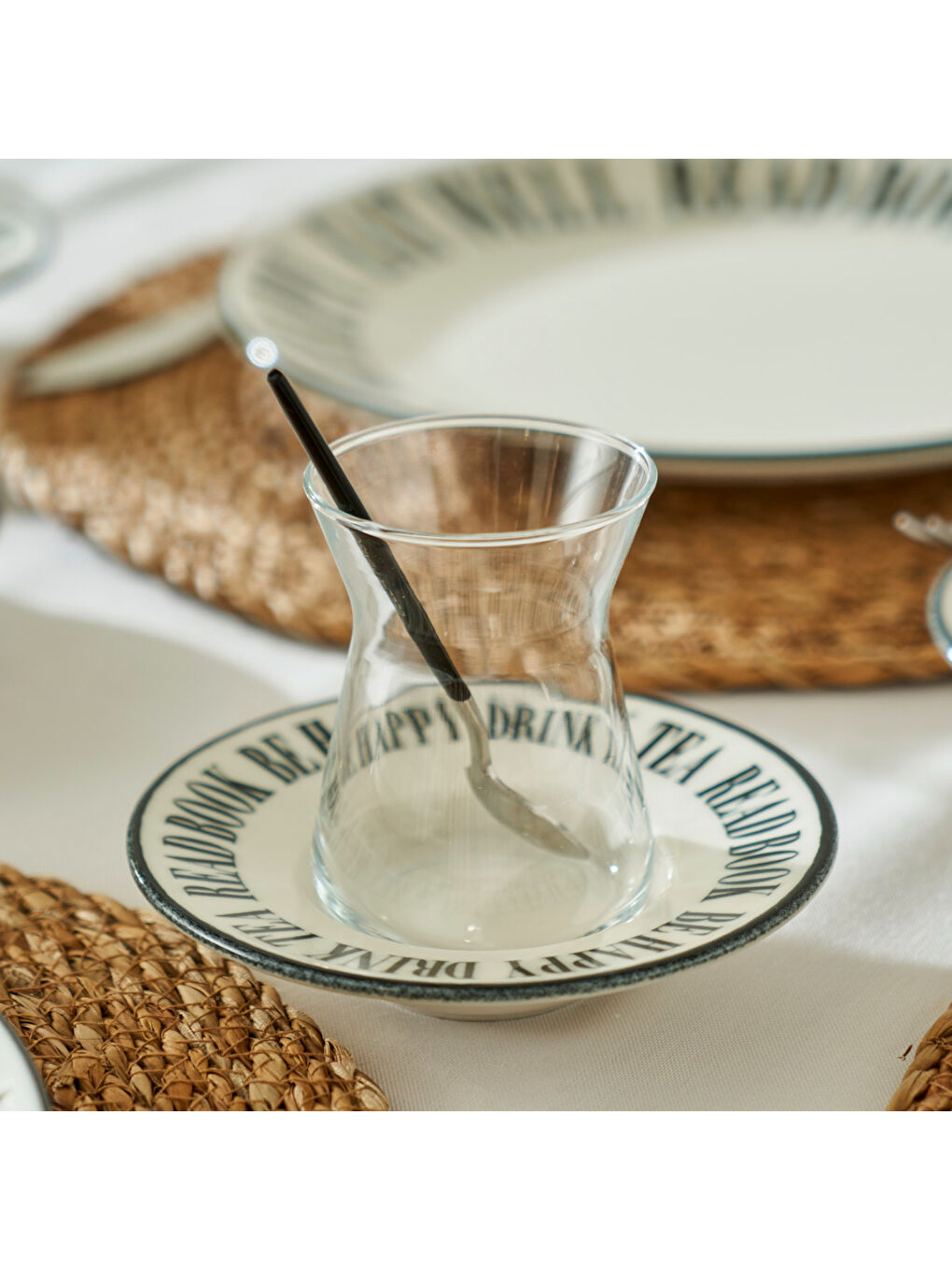 Book Lovers Porselen 26 Parça Kahvaltı Takımı Siyah-4