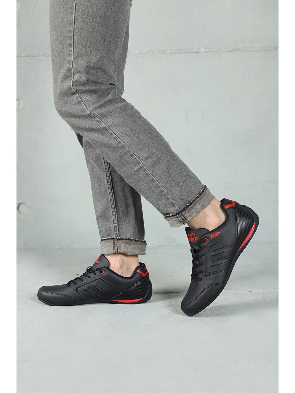 11743 Siyah - Kırmızı Erkek Casual Günlük Spor Ayakkabı-2