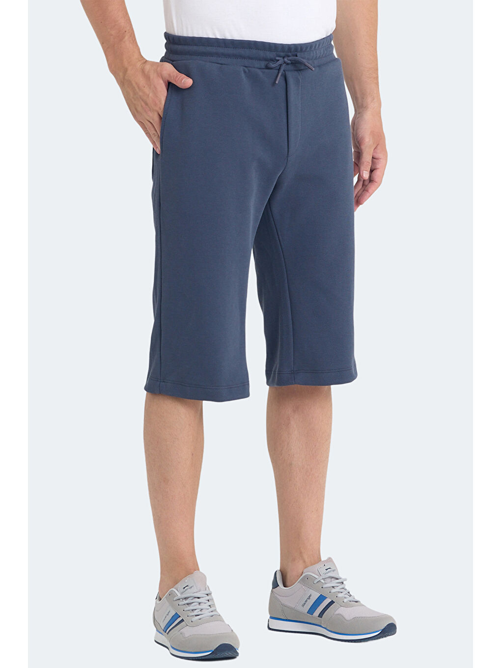 VILJA I Erkek Cepli Kapri Koyu Gri Şort-2