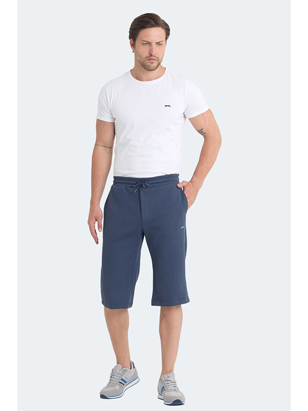 VILJA I Erkek Cepli Kapri Koyu Gri Şort-3