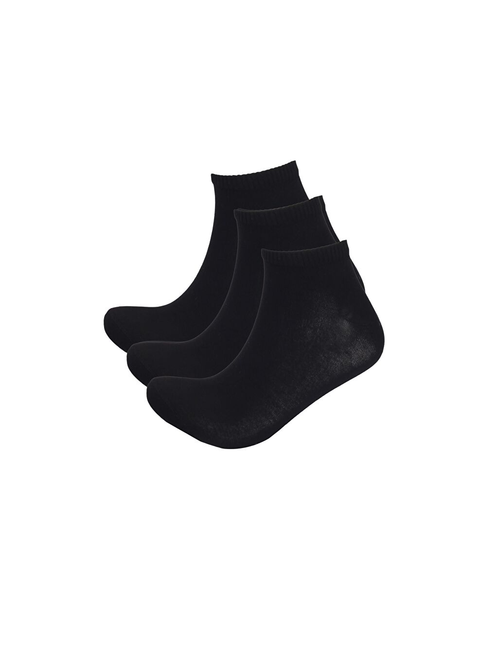 Siyah Run 3'lü Erkek Basic Patik Çorap-1