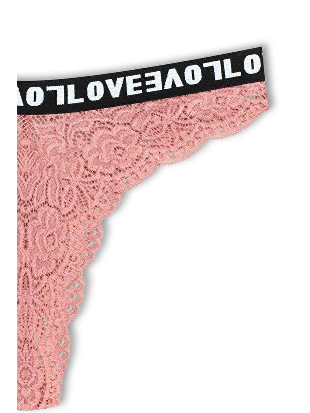 Karışık Brezilya Kesim Dantelli LOVE Lastik Yüksek Bel Kadın Külot 9'lu-4