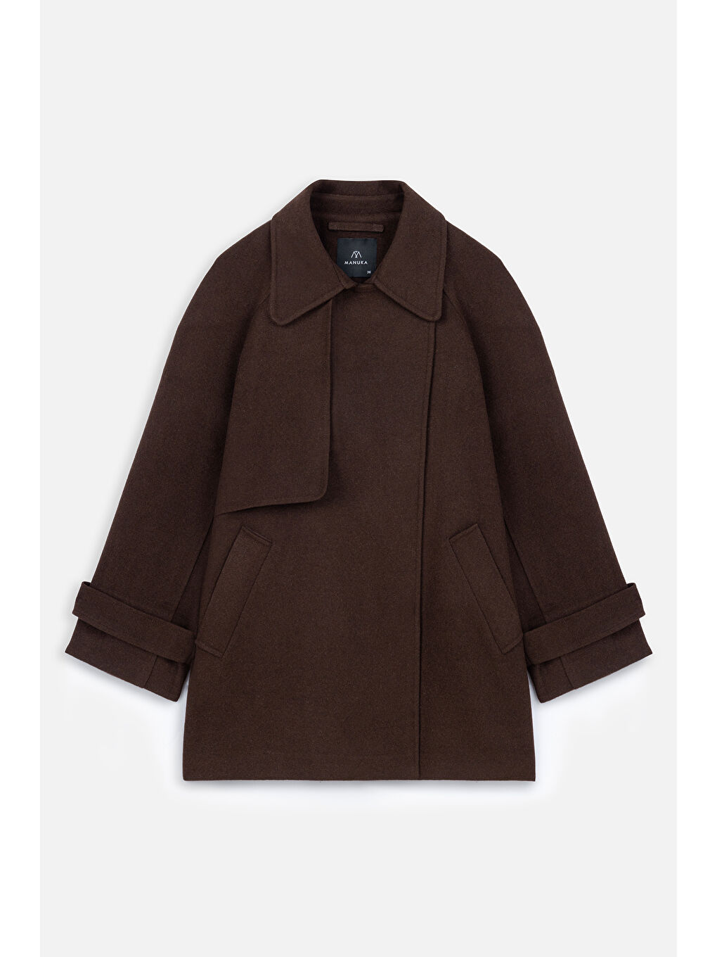 Mari Kruvaze Trenç Kaban Kahverengi-1