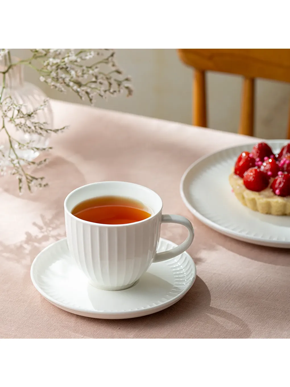 Beyaz Beray 2 Parça Çay Fincan Takımı 230 ml-2