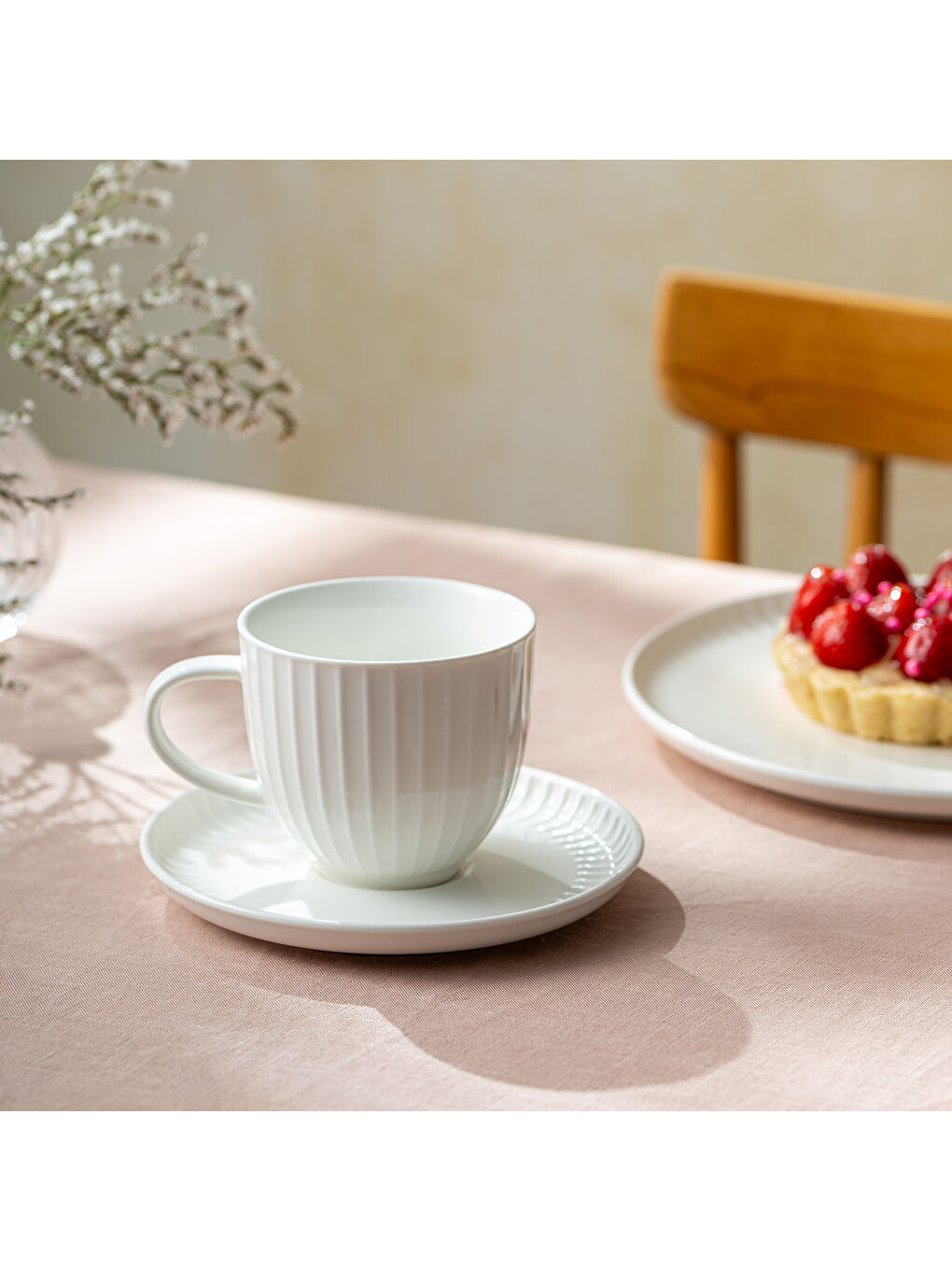 Beyaz Beray 2 Parça Çay Fincan Takımı 230 ml-3