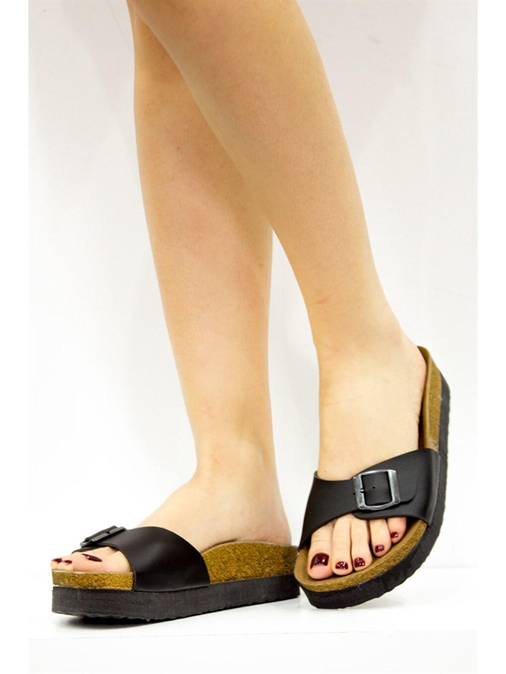 D777824409 Siyah Kadın Terlik-1