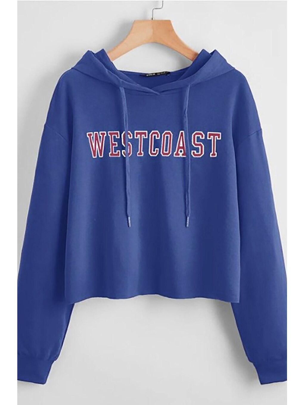 Mavi Kapüşonlu Saks Sweatshirt Mg809