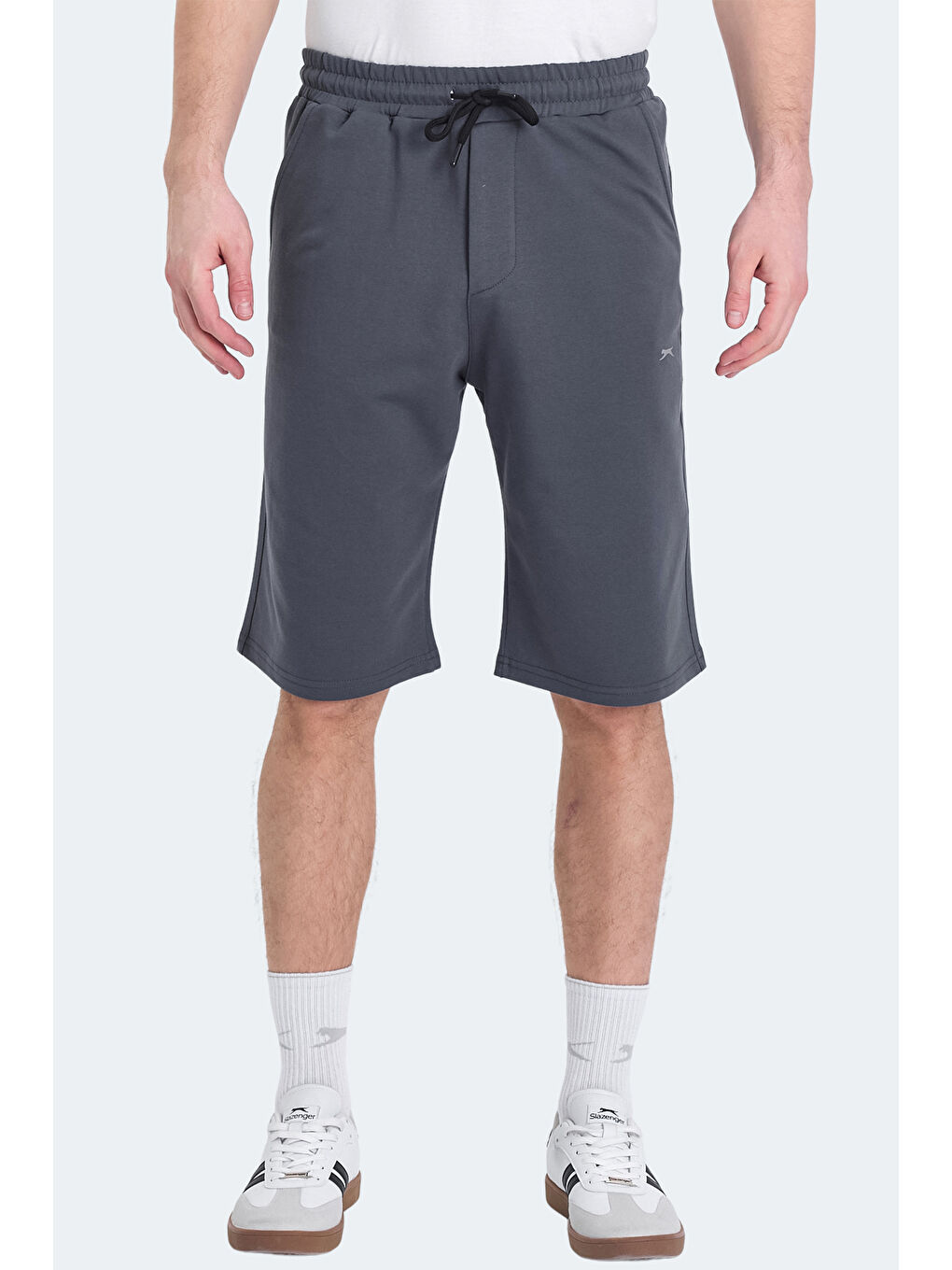 KALEV Erkek Cepli Kapri Koyu Gri Şort-1