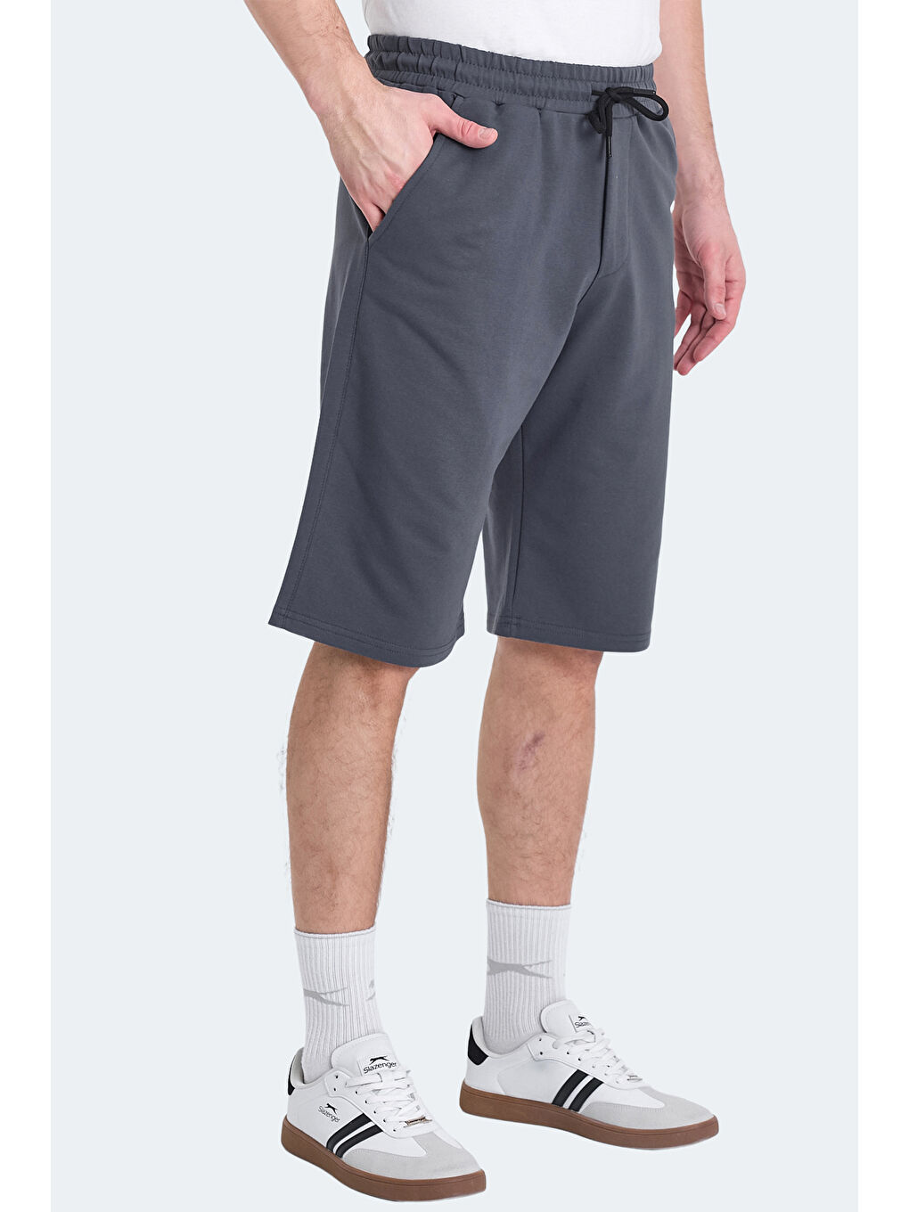 KALEV Erkek Cepli Kapri Koyu Gri Şort-2