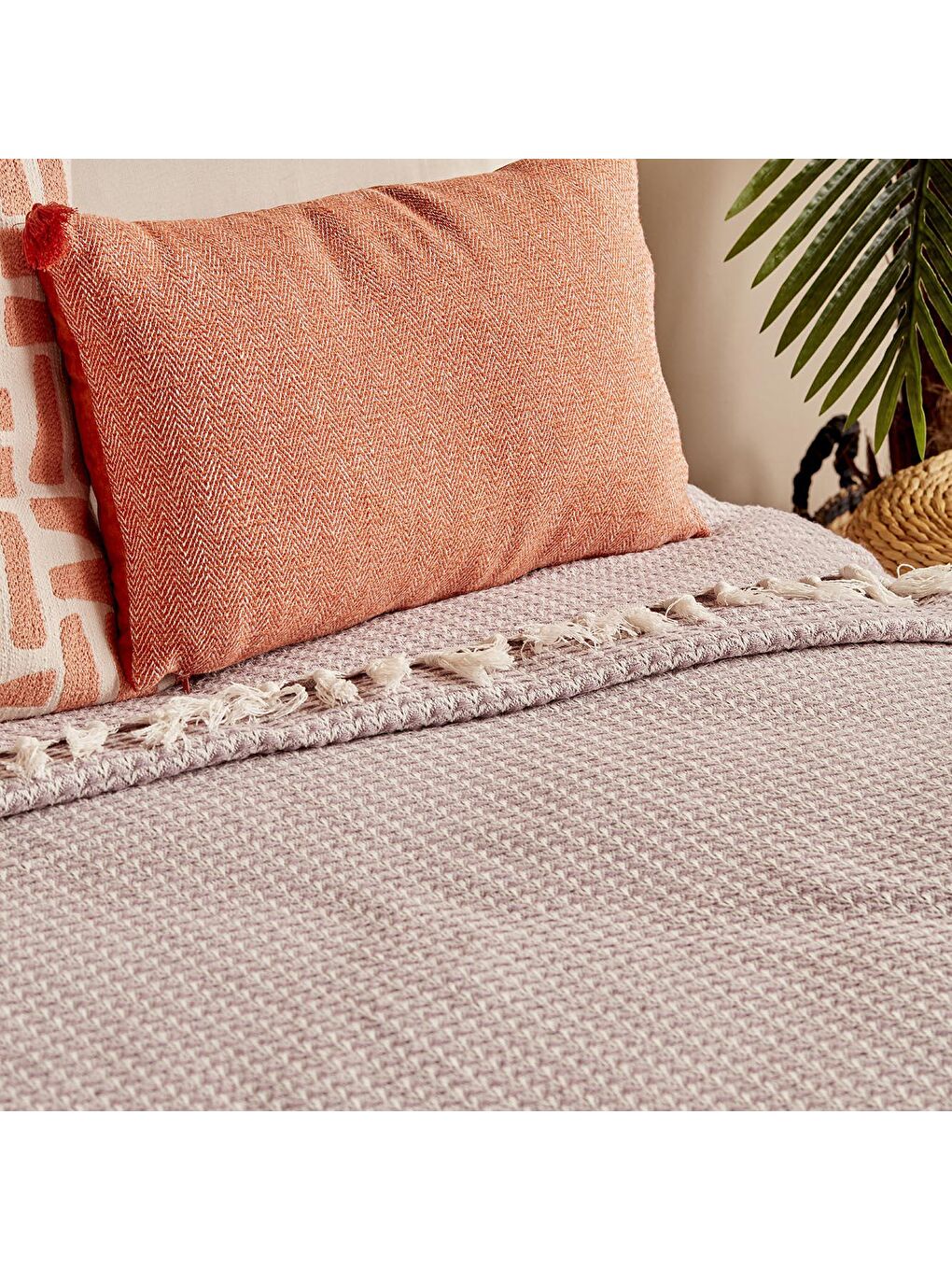 Nature Çift Kişilik Yatak Örtüsü Lila-1