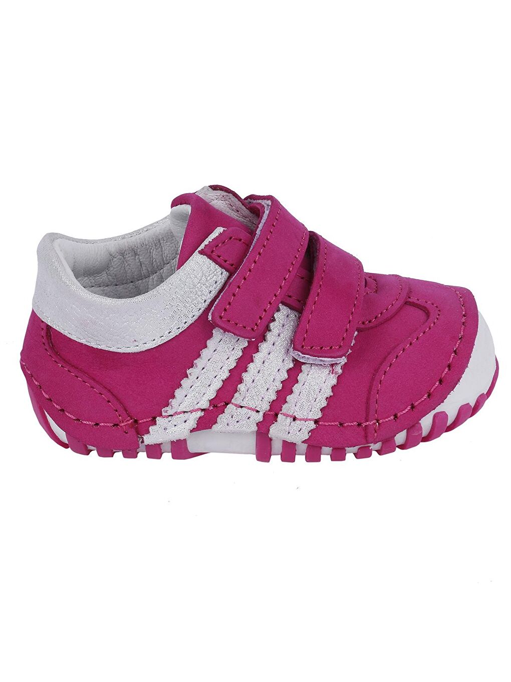 Fuşya %100 Deri Ortopedik Cırtlı Kız Çocuk Ayakkabı Teo 138-3