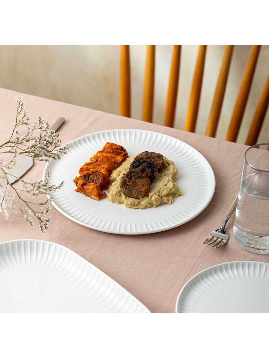 Beyaz Beray Servis Tabağı 26 cm-2