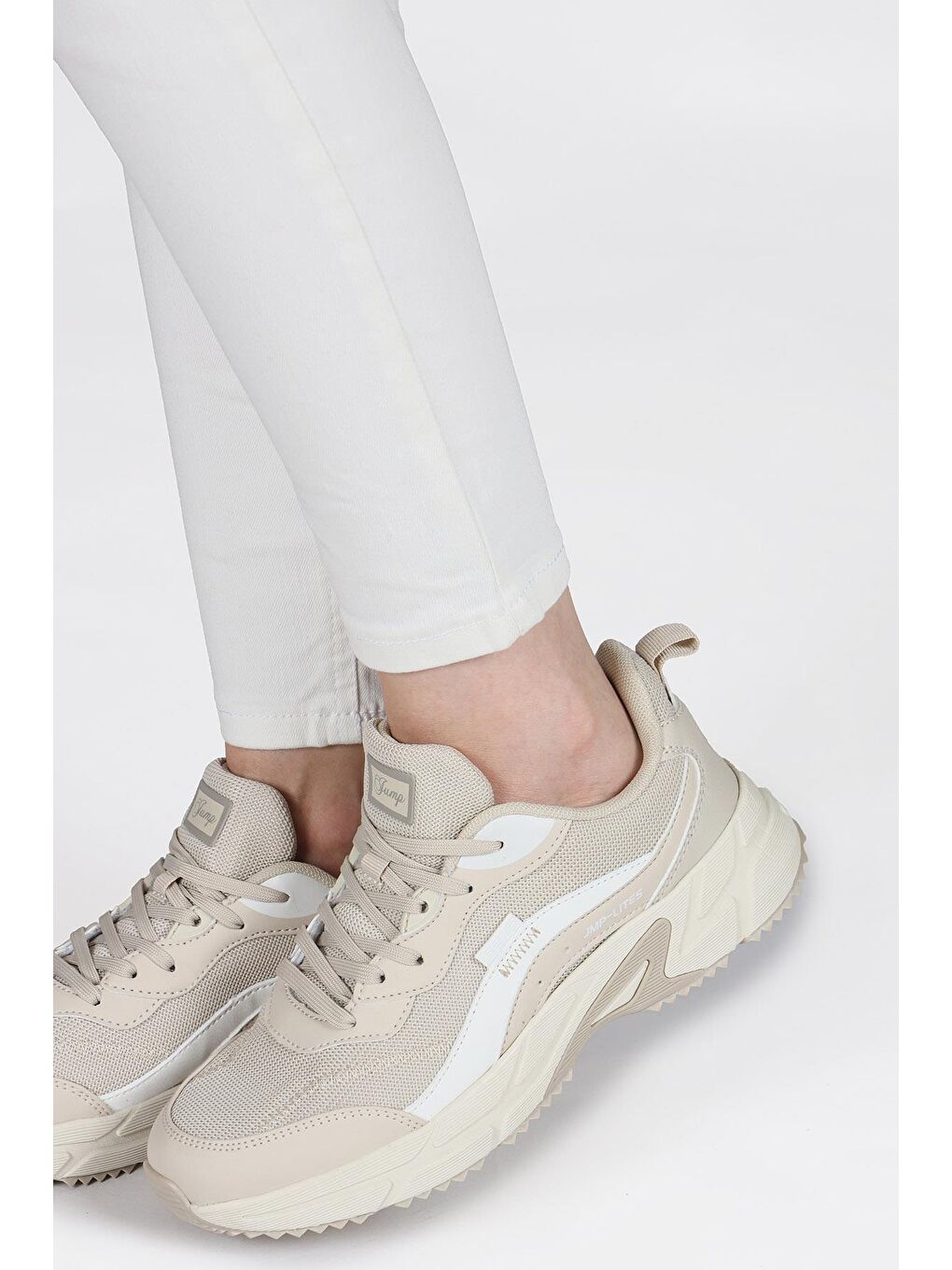 28066 Bej Kadın Sneaker Günlük Spor Ayakkabı-4