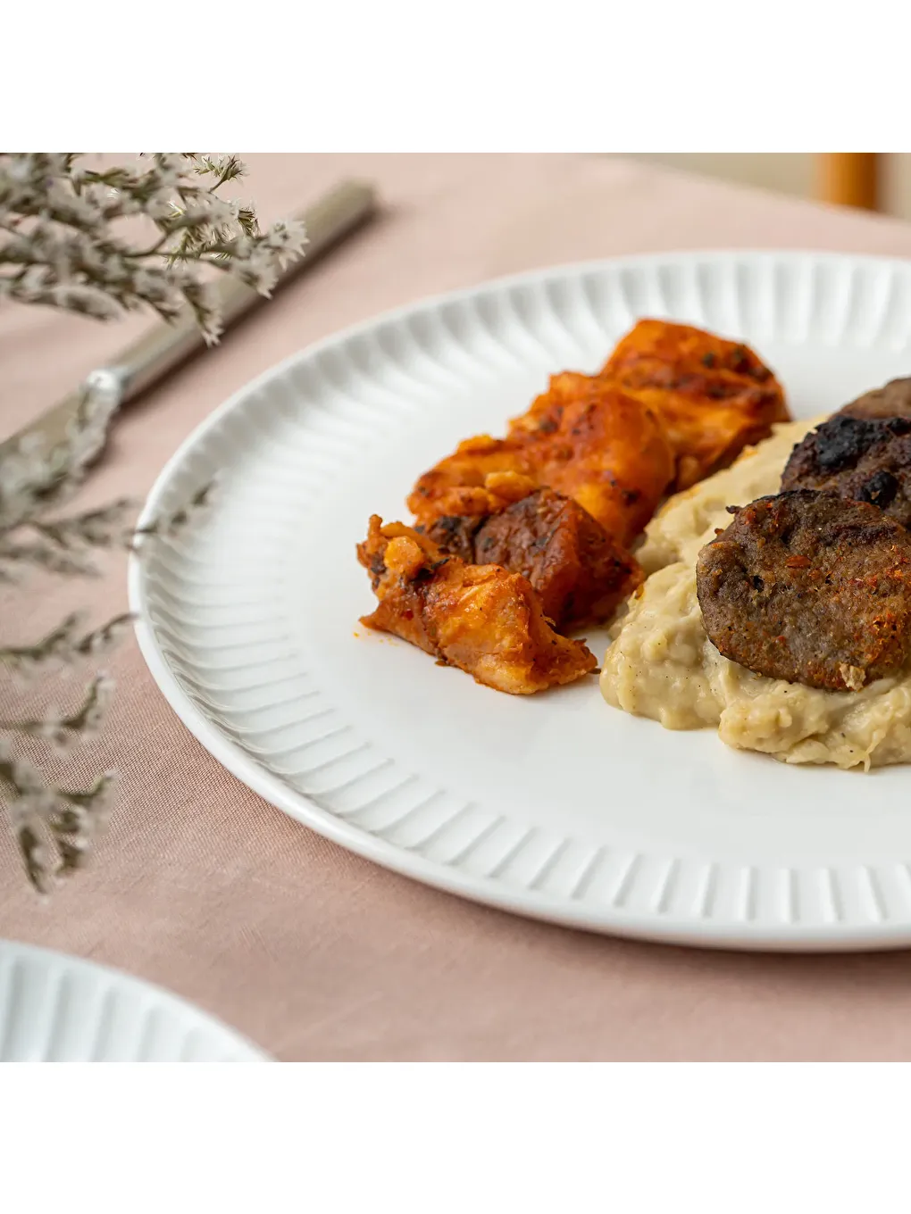 Beyaz Beray Servis Tabağı 26 cm-3