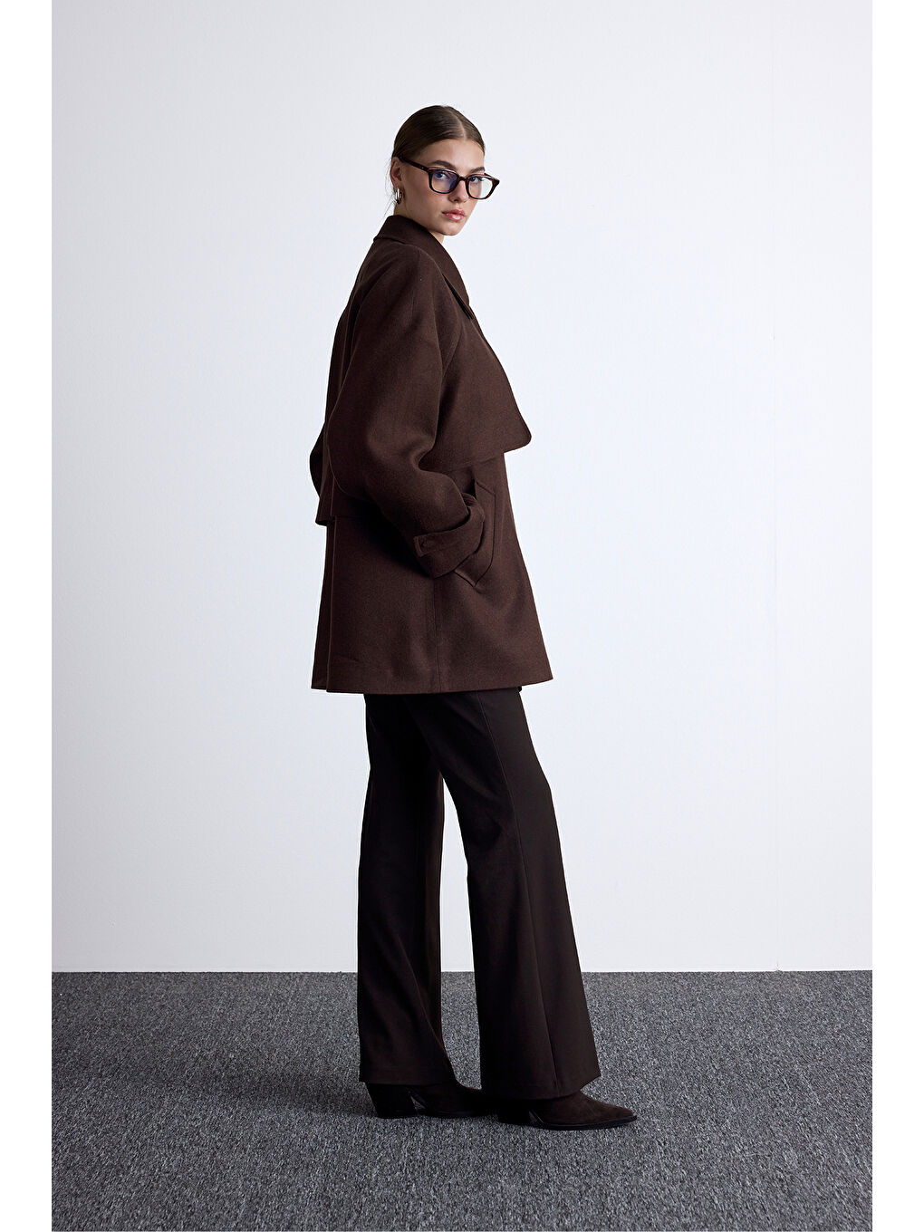 Mari Kruvaze Trenç Kaban Kahverengi-6