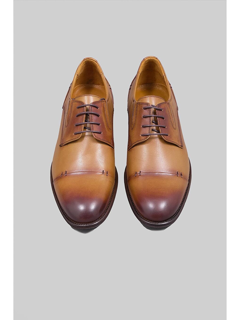 Kahverengi Barclay Hakiki Deri Kösele Taban Klasik Bağcıklı Ayakkabı Erkek-3