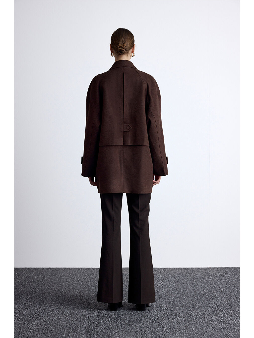 Mari Kruvaze Trenç Kaban Kahverengi-7