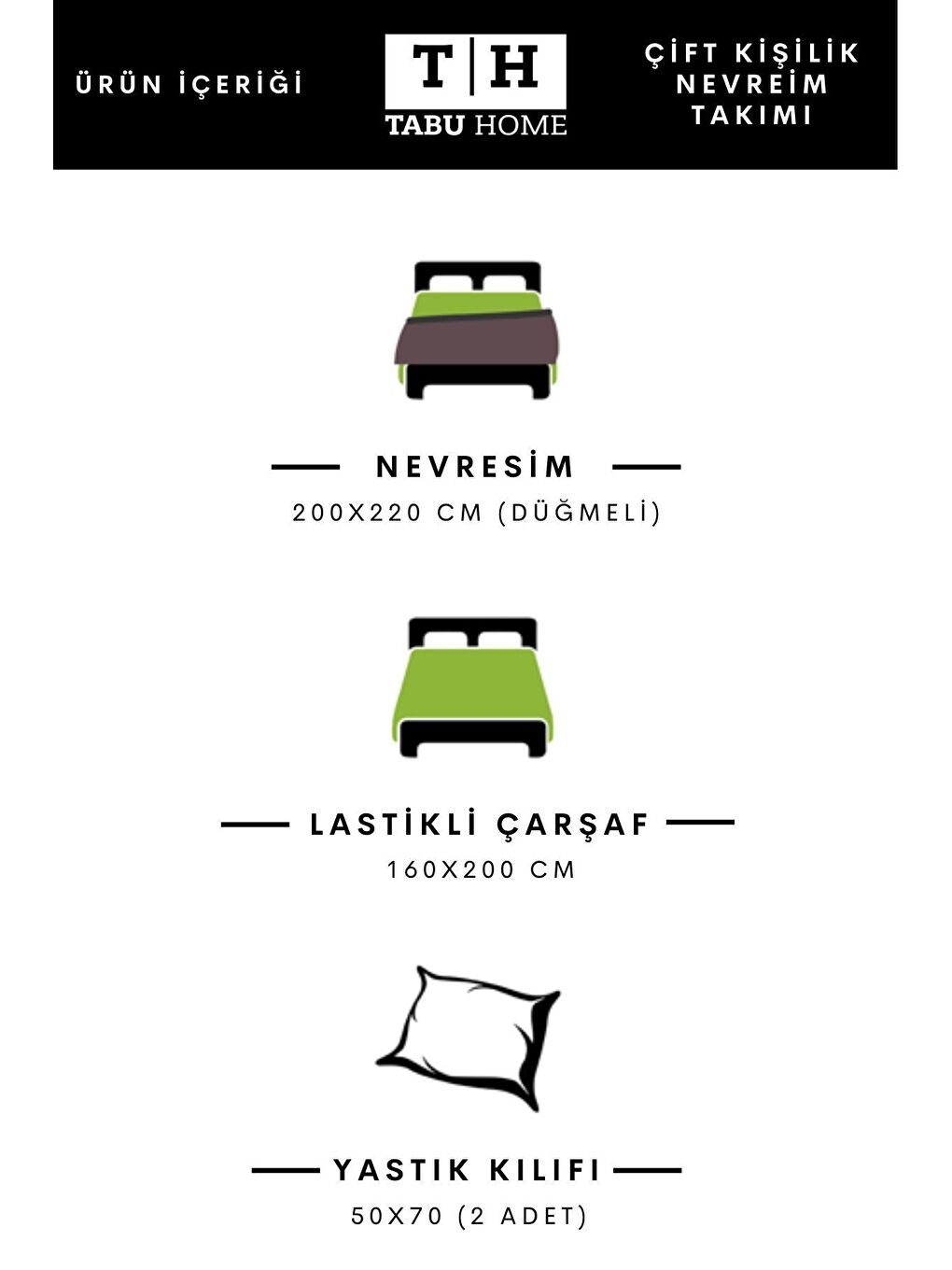 Antrasit Çarşafı Lastikli Çift Kişilik Nevresim Takım-2