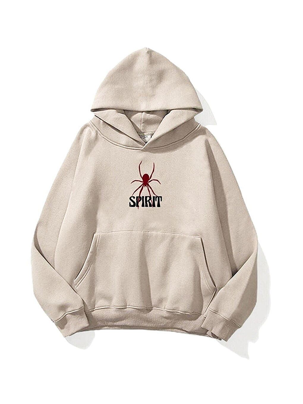 Trendseninle Bej Kadın Spirit Baskılı  Sweatshirt - 1