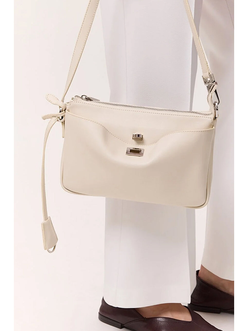 Arte Mini Baget Çanta Bej-1