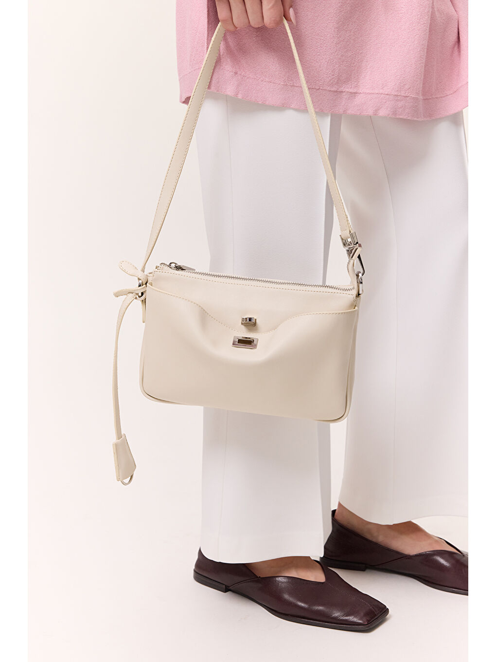 Arte Mini Baget Çanta Bej-2