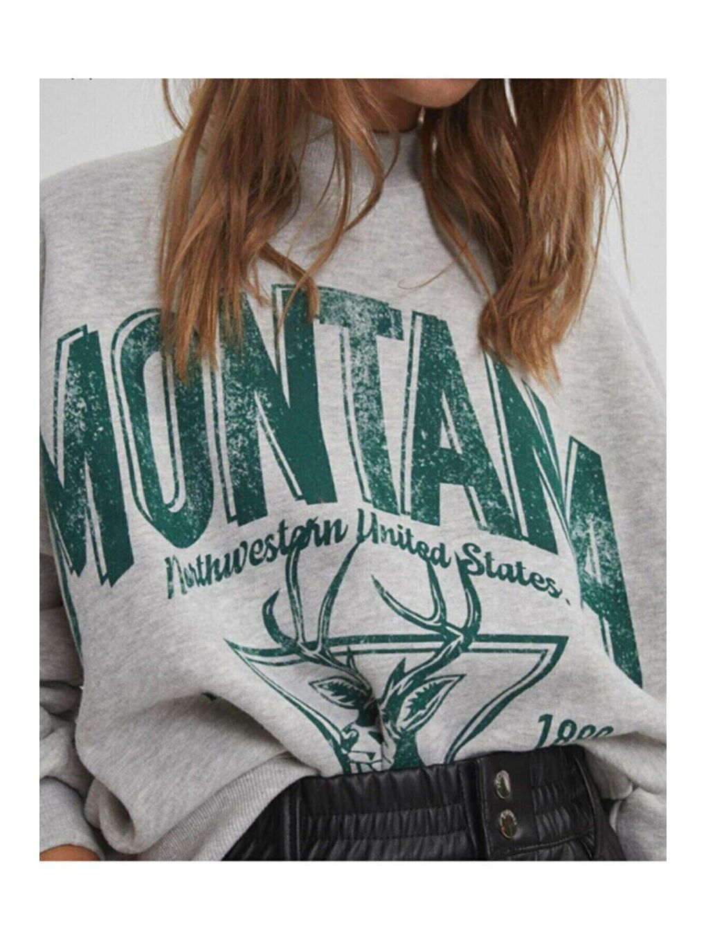 Gri Twentyone GRİ Kadın Montana Oversize Sweatshirt Hoodie-2