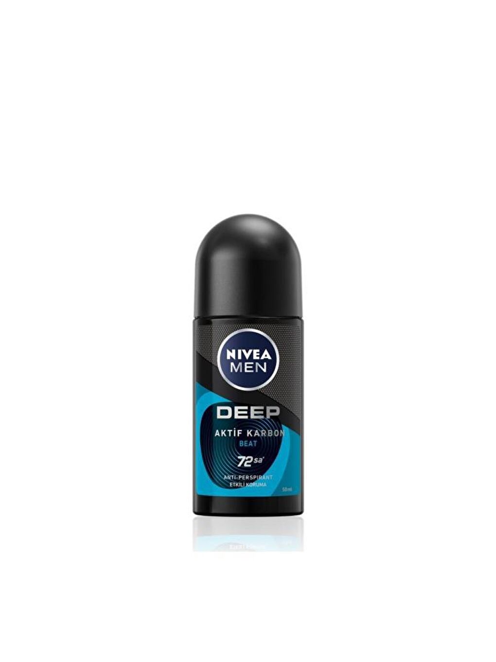 NIVEA Şeffaf Men Erkek Roll-On Deodorant Deep Beat 50 ml, 72 Saat Anti-Perspirant Koruma - 1