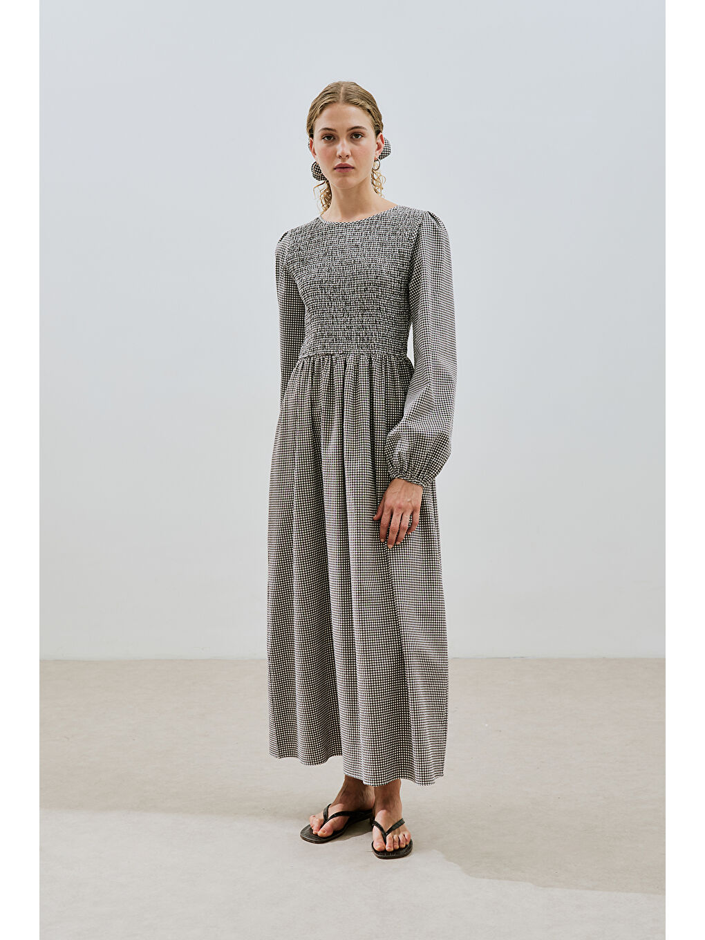 Pötikare Gipeli Elbise Kahverengi-1