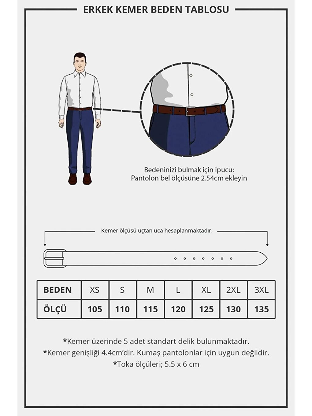 Madmext Erkek Suni Deri Desenli Kahverengi  Kemer 6871 - 3