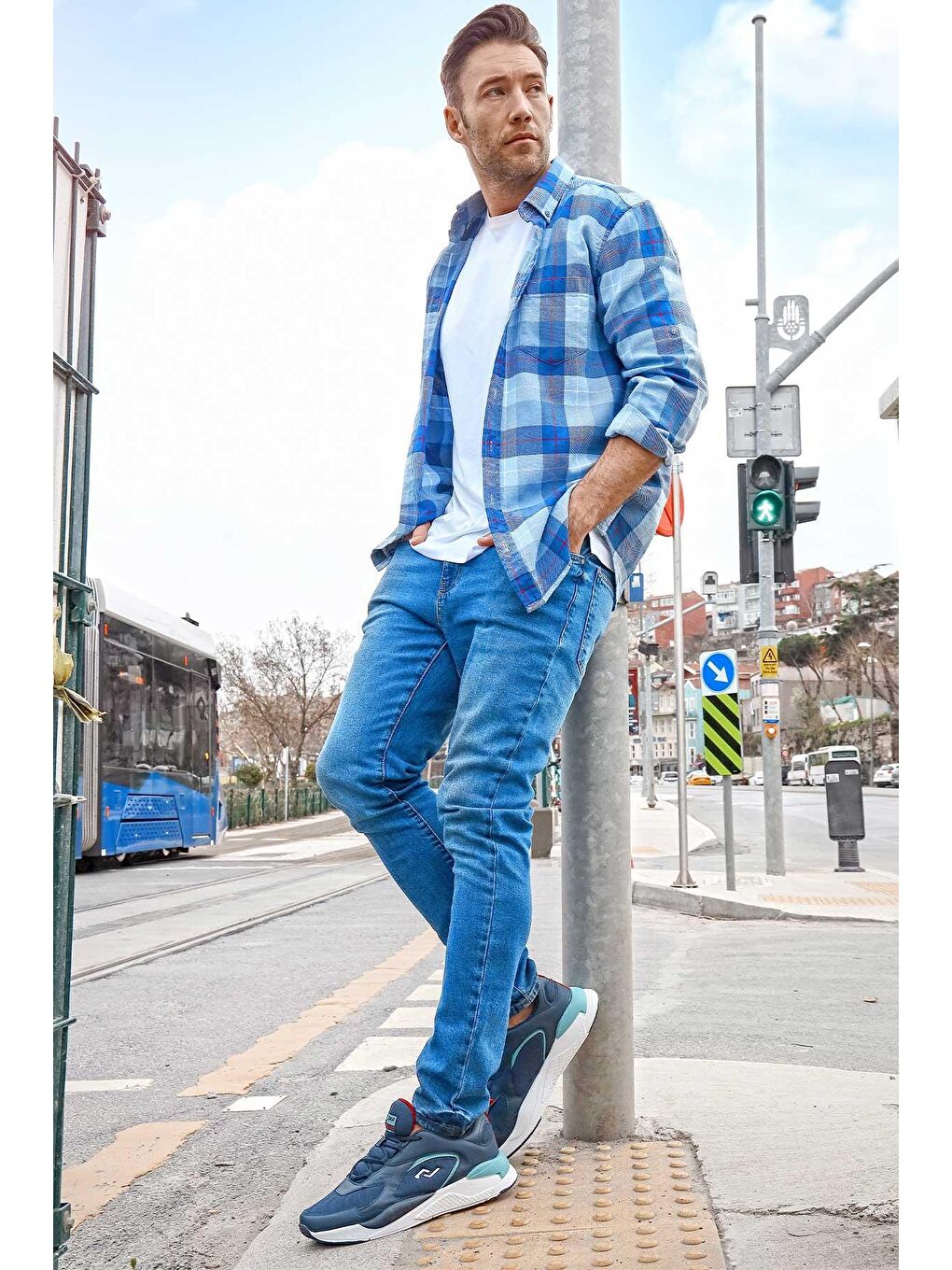 27462 Lacivert - Kırmızı Erkek Günlük Spor Ayakkabı-5