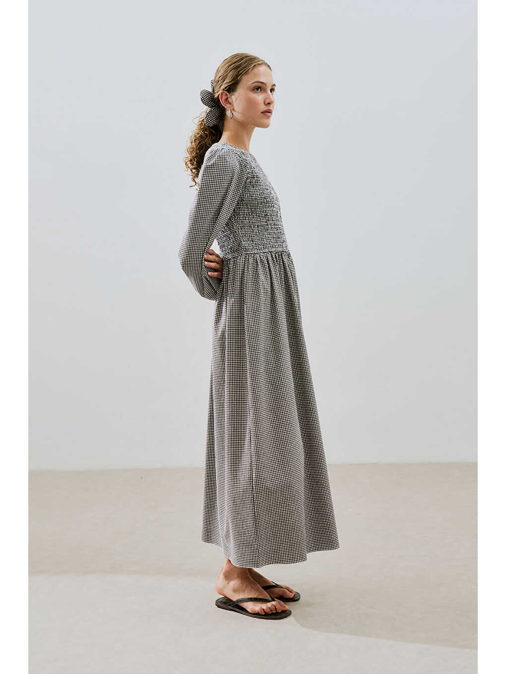 Pötikare Gipeli Elbise Kahverengi-6