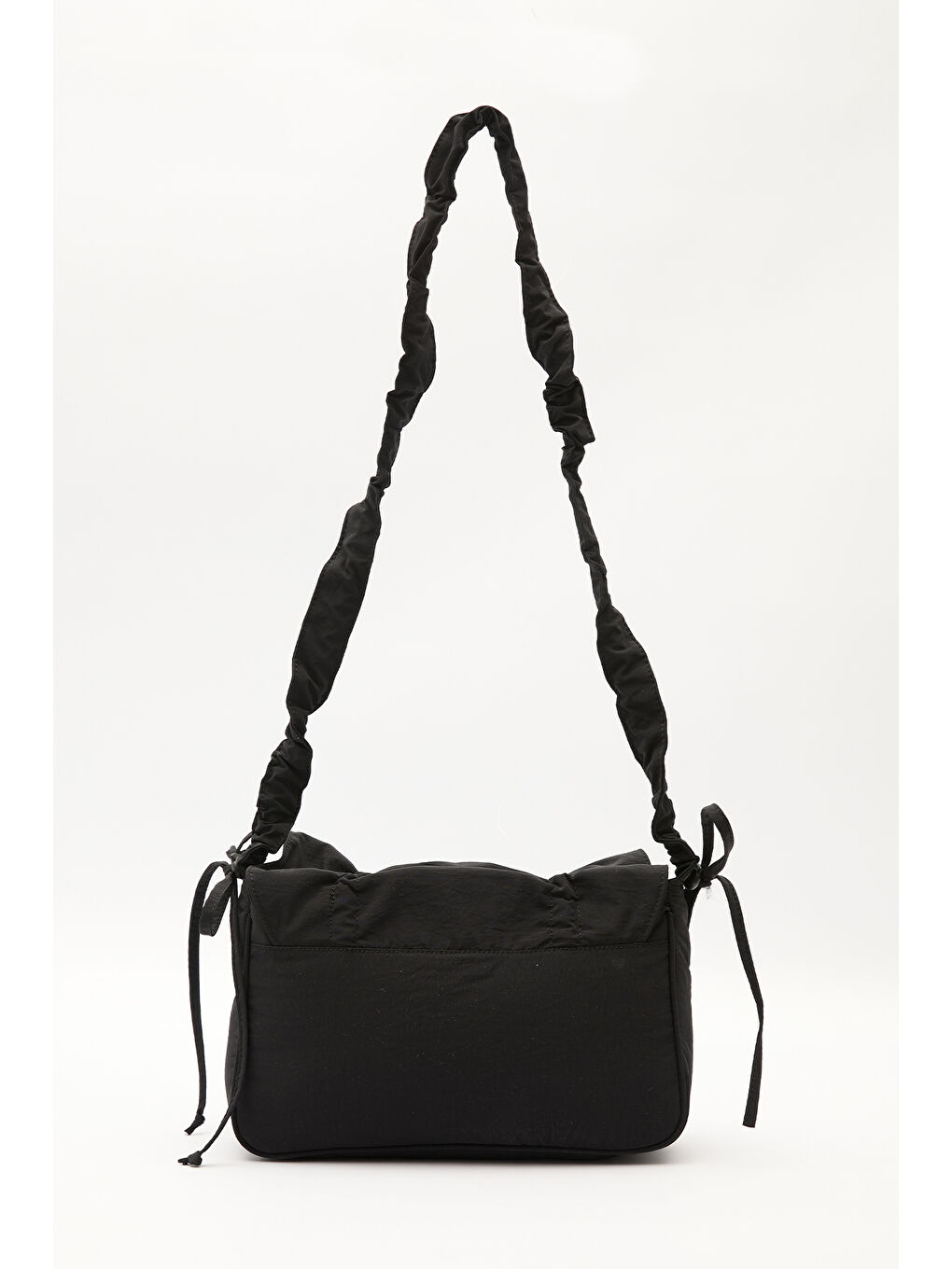 Büzgü Detaylı Omuz Çantası Siyah-6