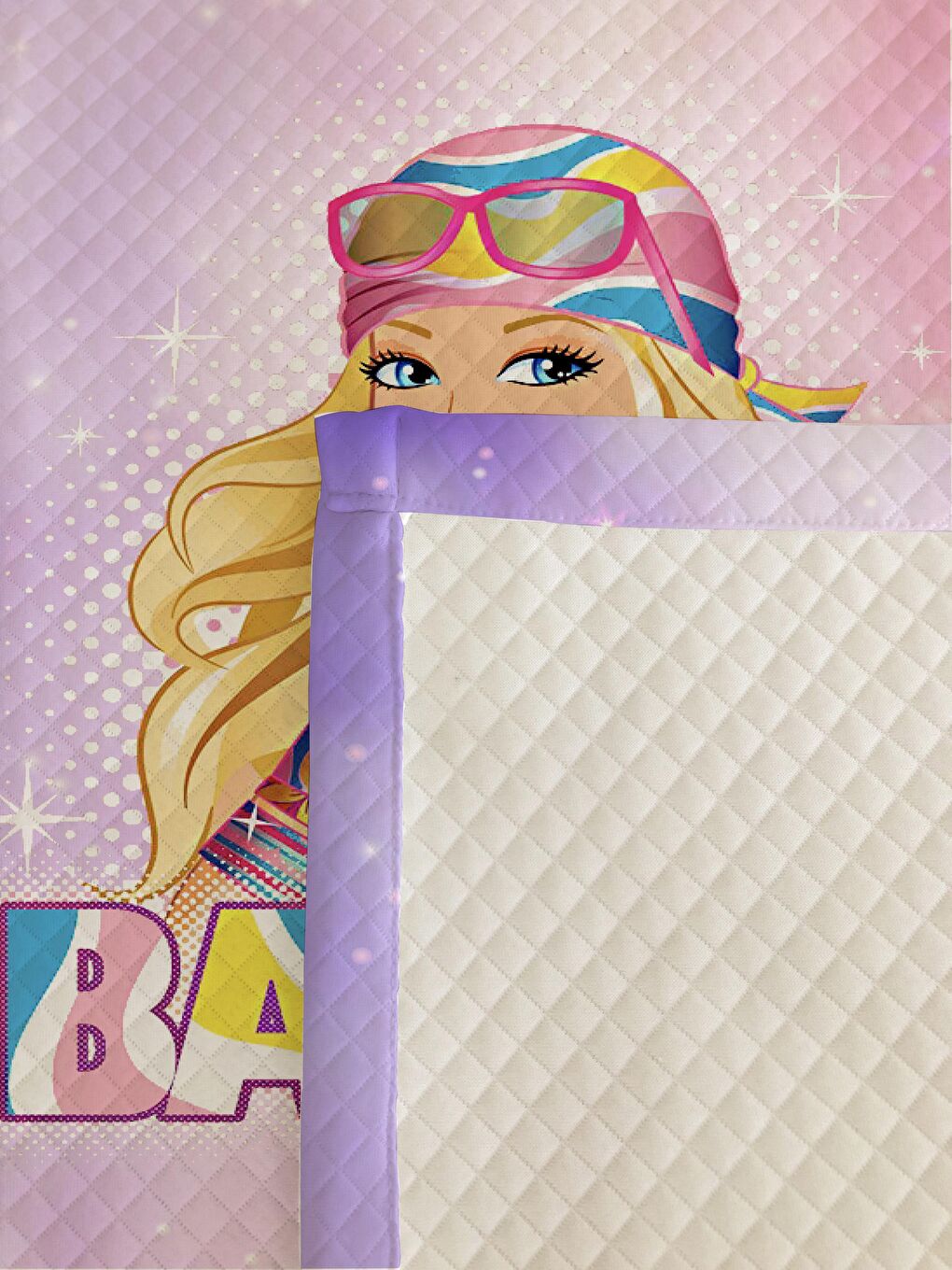 Karışık Prenses Kız Desenli Bebek Ve Çocuk Baskılı Tek Kişilik Pike Takımı 160x220 Renkli-2